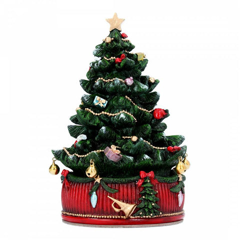 Resin Christmas Tree on Plinth Music Box