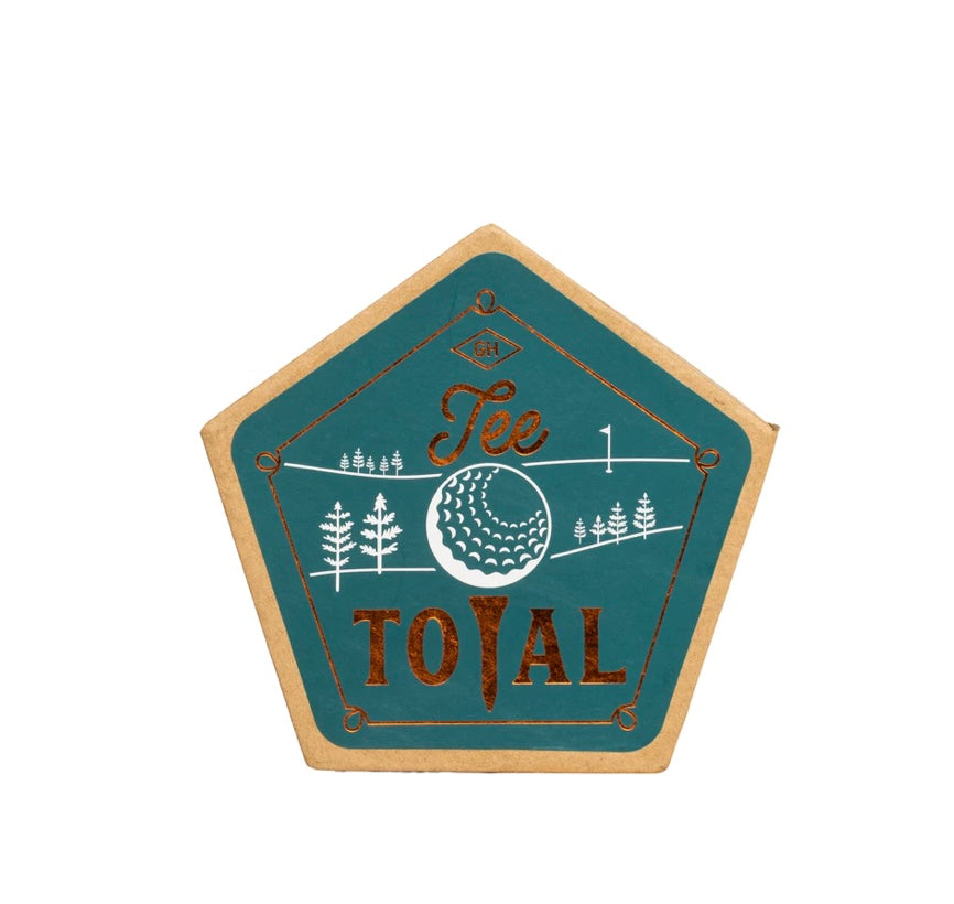 Set of 4 Ceramic Coasters - Golf