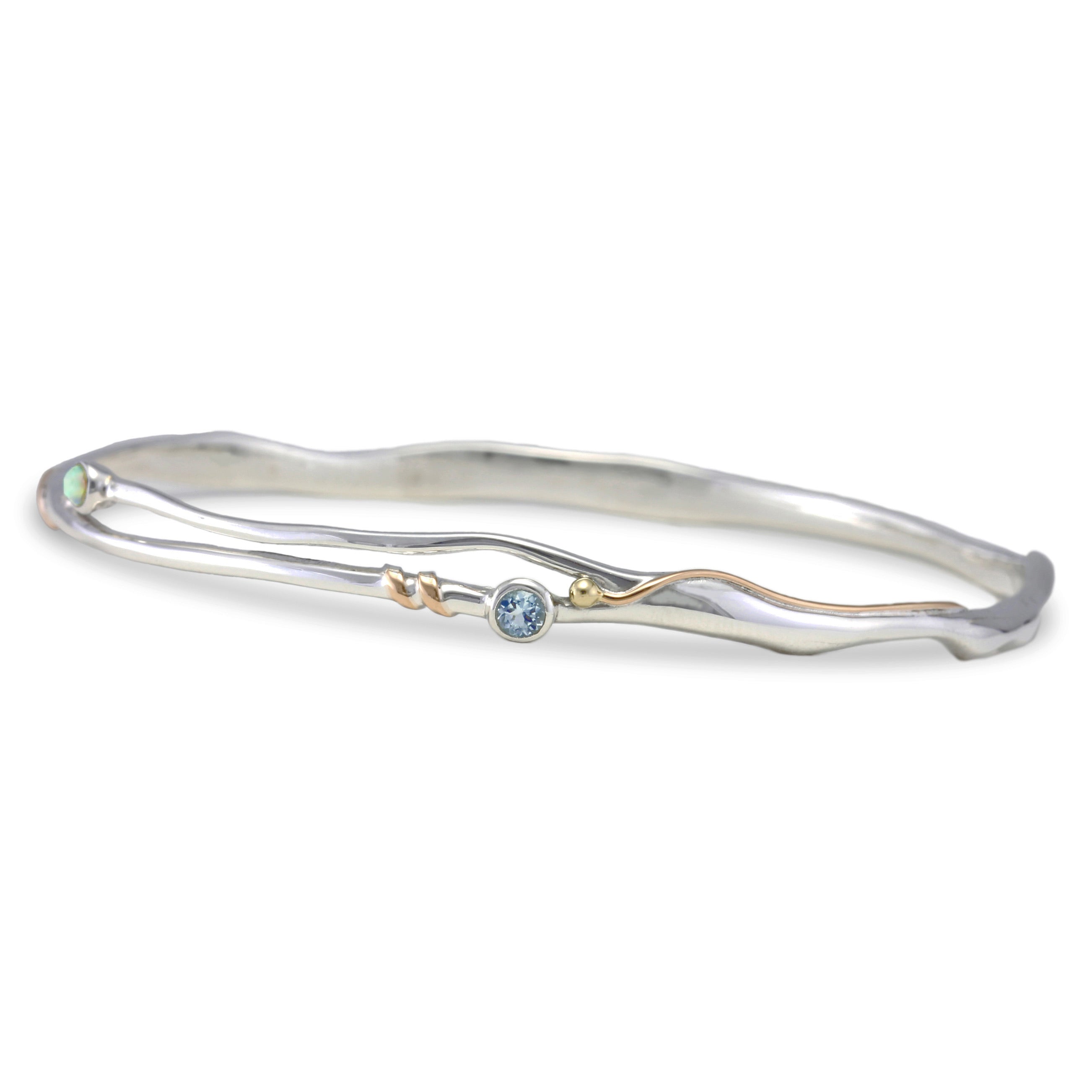 Sterling Silver and Opalite Bangle