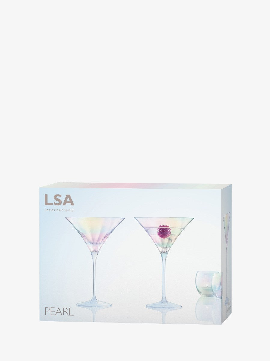 Set of 2 Pearl Cocktail Glasses