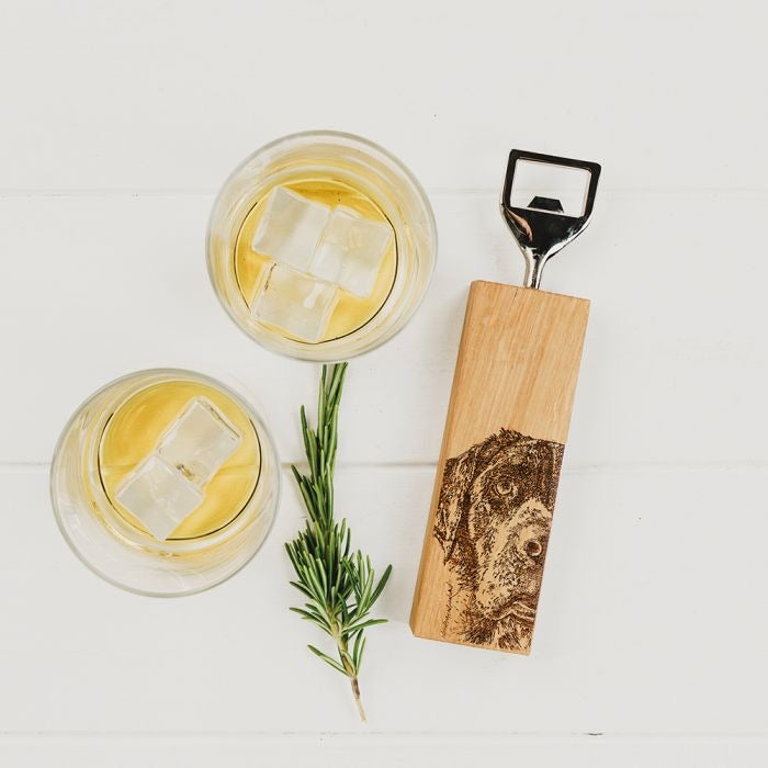 Oak Bottle Opener- Labrador