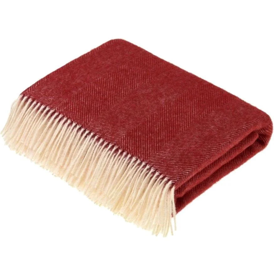 Bronte Herringbone Throw - Red