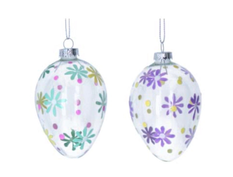 Clear Glass Egg Decoration