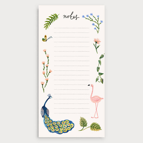 Peacock Mixed Florals NotePad