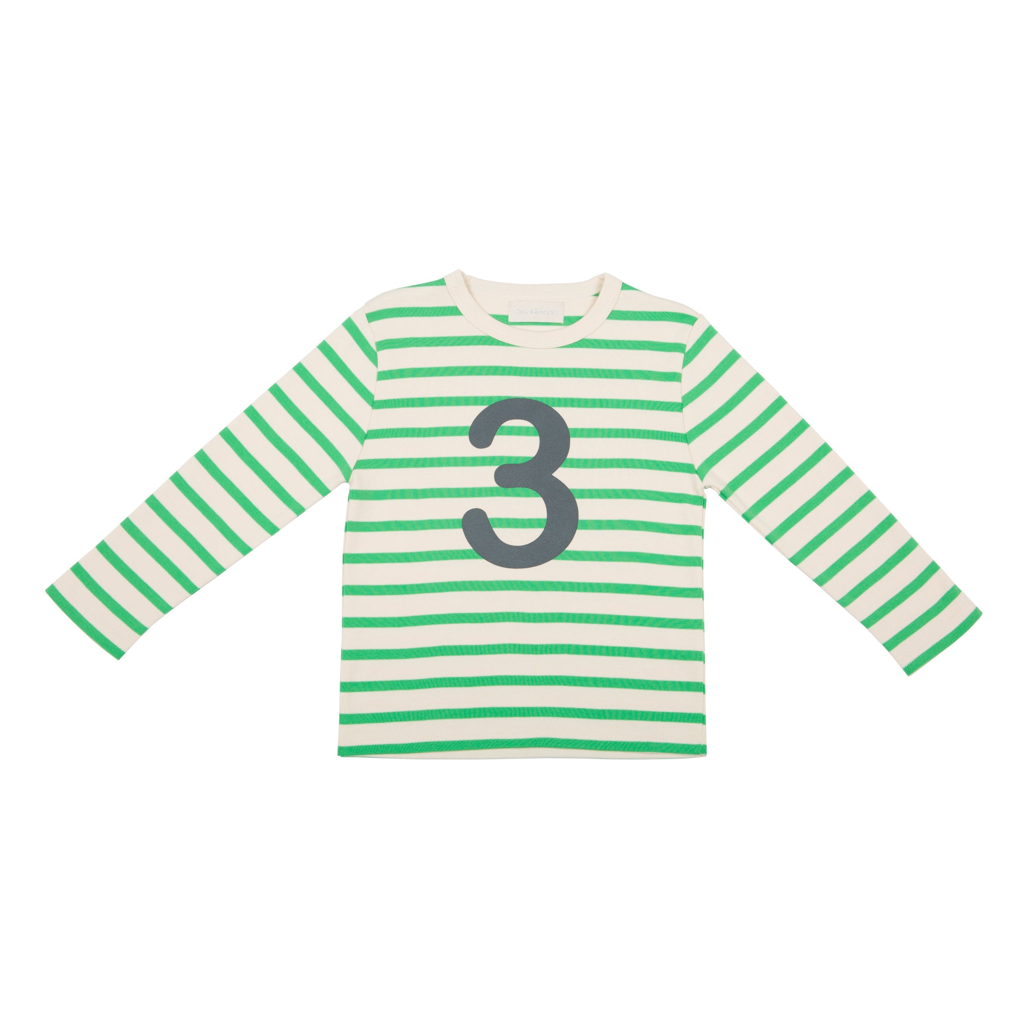 Striped Number T Shirt - Gooseberry & Cream 3-4 Years