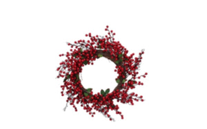 Large Red Berry/Leaf Wreath