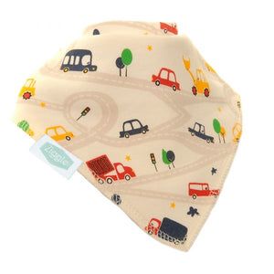 Fun absorbent baby bandana - Road Vehicles