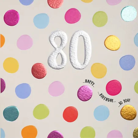 80th Birthday - Polka Dot