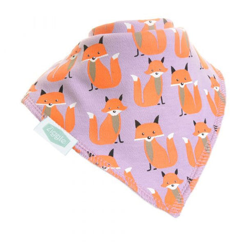 Fun absorbent baby bandana - woodland foxes
