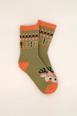 Cute Knitted Socks - Deer