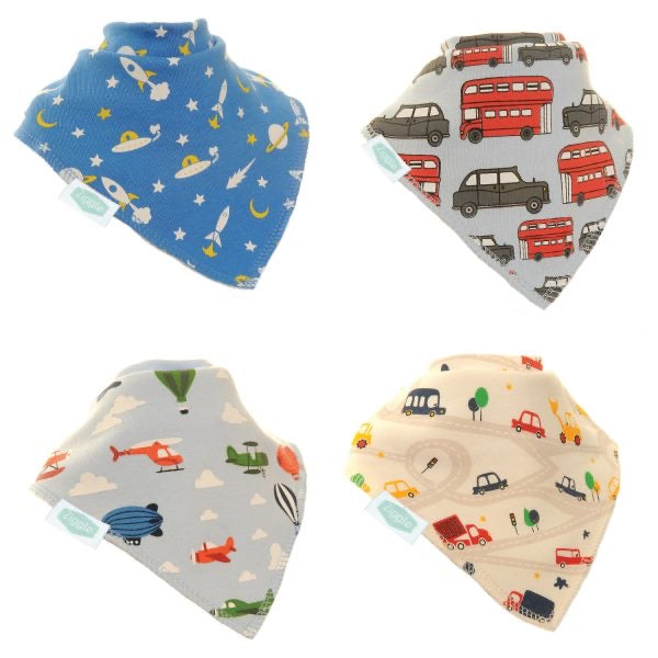 Fun absorbent baby bandana - Zoom