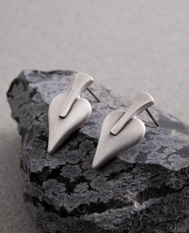 Signature Heart Stud Earrings by Danon
