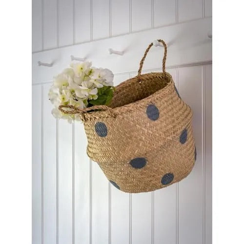 Seagrass Basket - Grey Spot