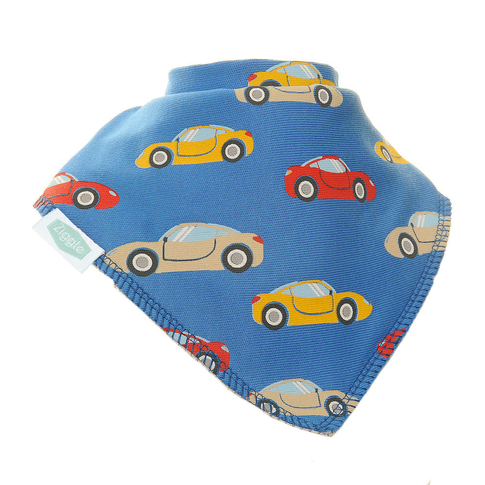 Fun absorbent baby bandana - Sports Cars
