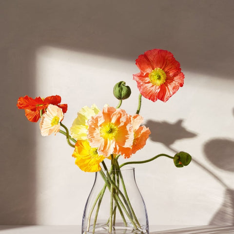 Flower Kiln Vase Clear