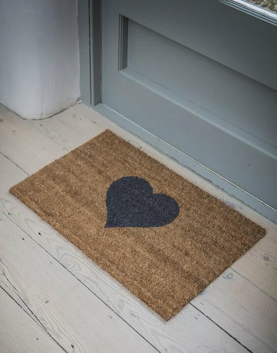 Coir Heart Doormat - Small