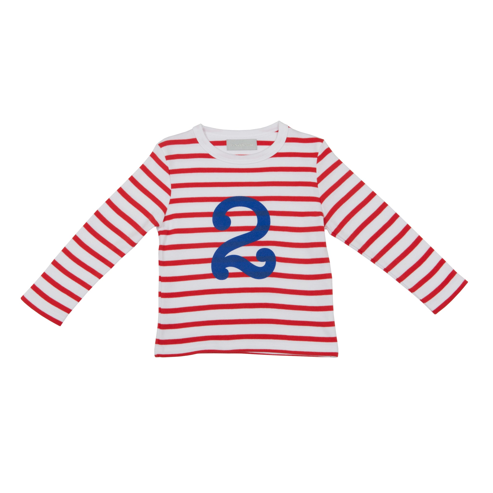 Striped Number T Shirt - Red & White 2-3 Years