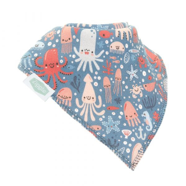 Fun absorbent baby bandana - under the sea