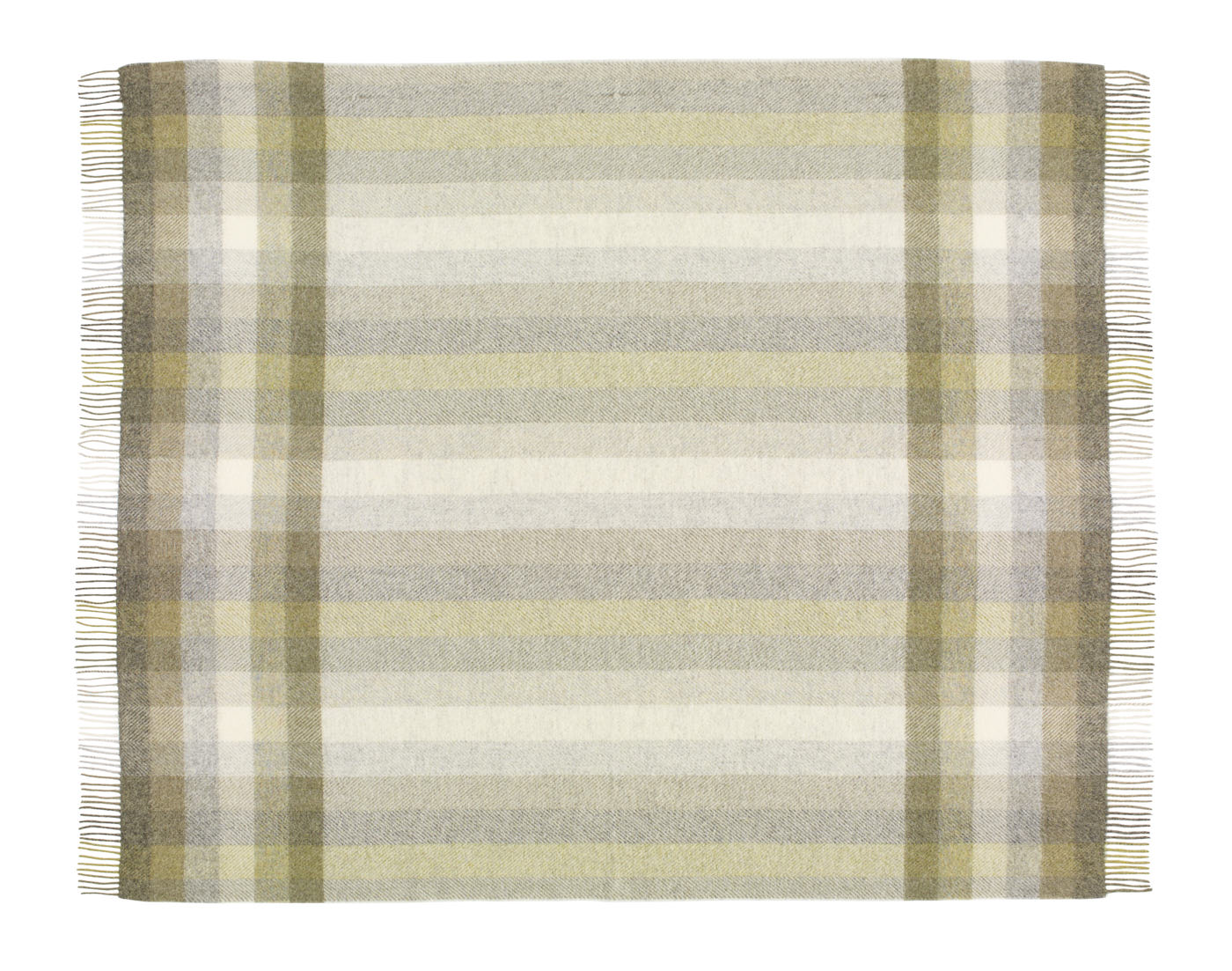 Bronte Woodale Shetland Throw - Olive