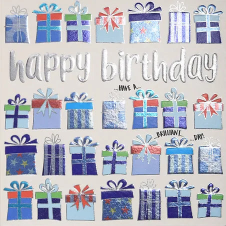 Happy Birthday – Blue Presents