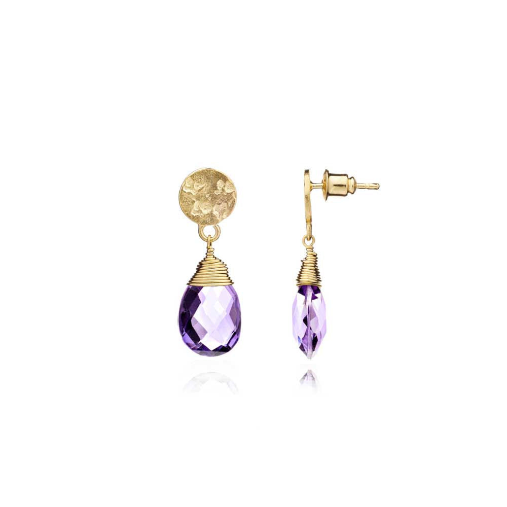 ‘Kate’ Large Earrings - Purple Amethyst