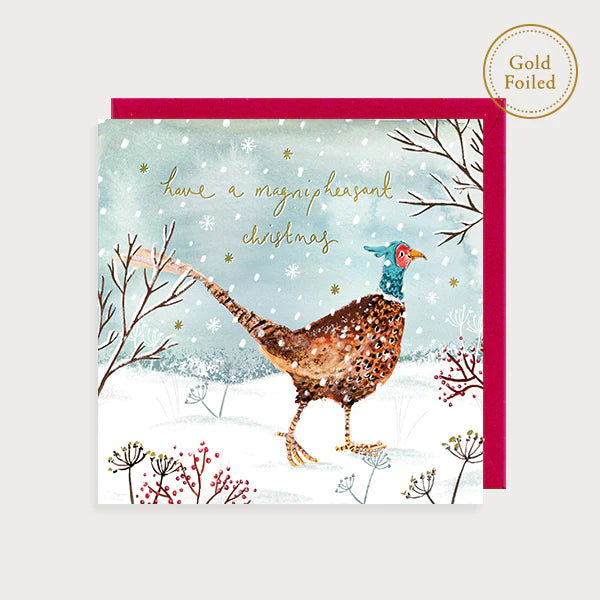 Have A Magni-pheasant Christmas Christmas Card