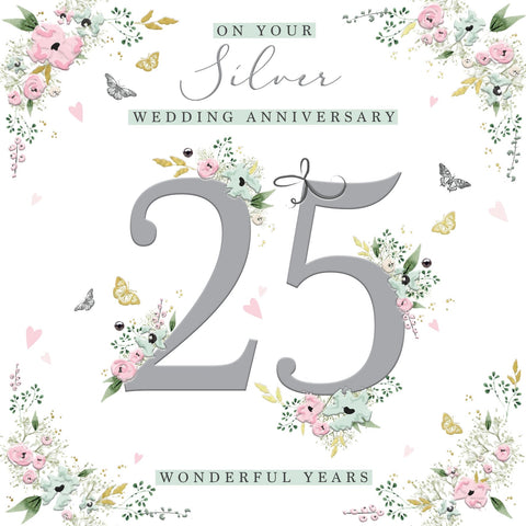 On Your Silver Wedding Anniversary - 25 Wonderful Years