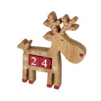 Wooden Advent Count Down Reindeer