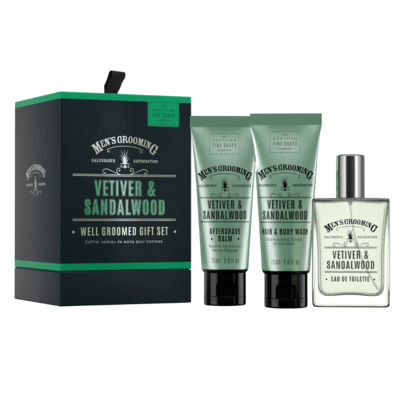 Vetiver and Sandalwood Well Groomed Gift Set