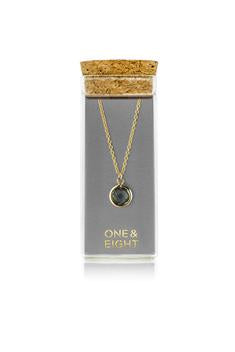 Smoke Glass Charm Gold Necklace