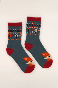 Cute Knitted Socks - Fox