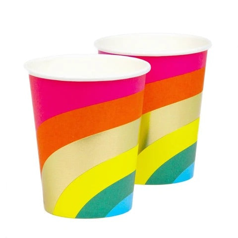 Birthday Brights Rainbow Paper Cups