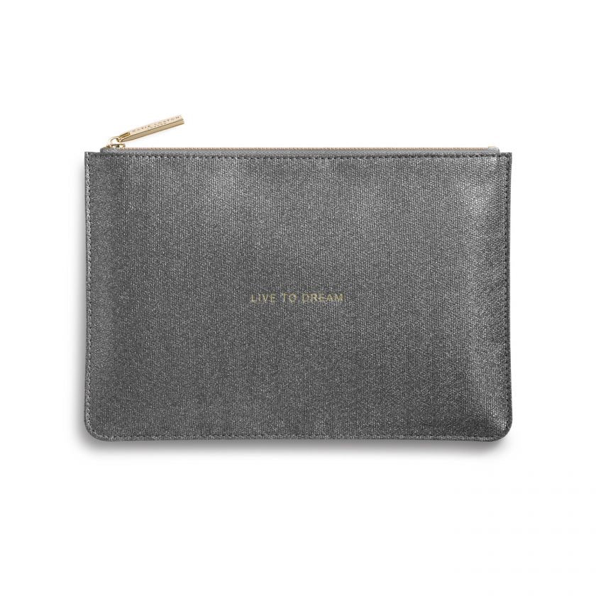 Perfect Pouch - Live to Dream - Shiny Charcoal