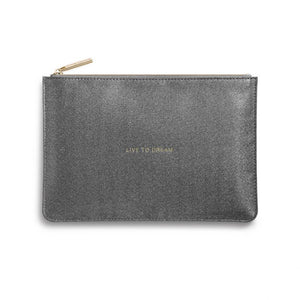 Perfect Pouch - Live to Dream - Shiny Charcoal