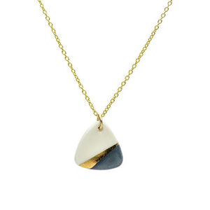 Porcelain Gold Ray Necklace