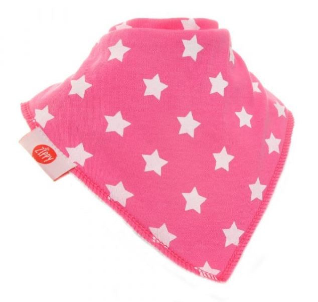 Fun absorbent baby bandana - simply stars pink