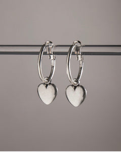 Chunky Mini Heart Hoop Earrings by Danon