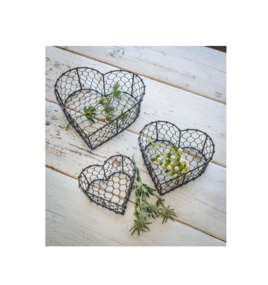 Wire Heart Basket - Large