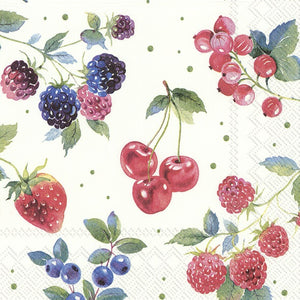 Lunch Napkins - Red Summer Fruits
