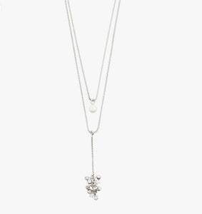 Jolene Crystal & Pearl Necklace by Pilgrim
