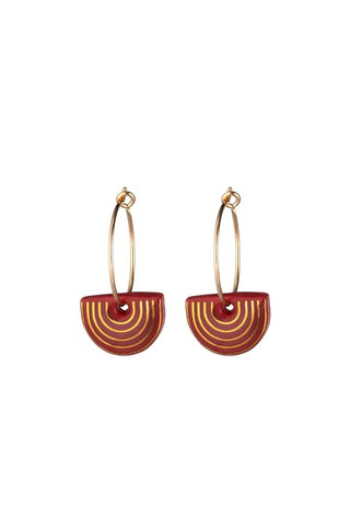 Crimson Agatha Earrings