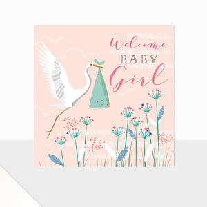 Welcome Baby Girl - Stork