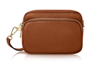 Compact Two Pocket Leather Bag