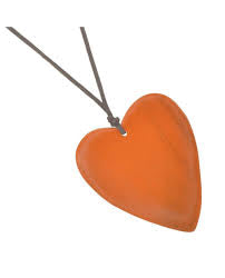 Suede Necklace with Heart Pendant