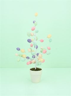 Easter Twig Tree With Pastel Eggs