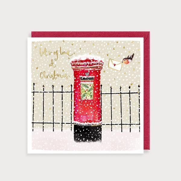 Post Box Lots of Love Christmas Card