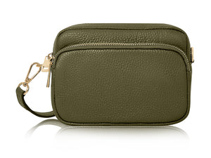 Compact Two Pocket Leather Bag