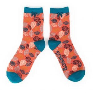 Ankle Socks - Leaf Tangerine