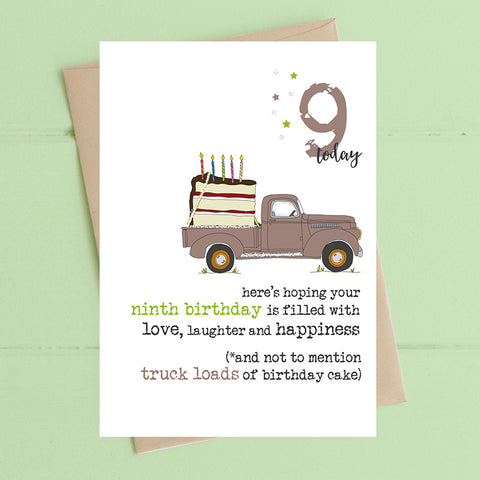 9th Birthday - Truck Loads of Cake