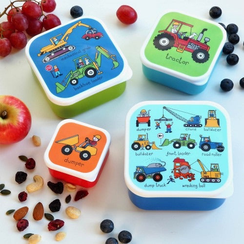Set of 4 Snack boxes - Trucks
